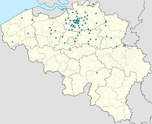 Kaart van Vlaams Gewest met markeringen voor elke ondertekenaar